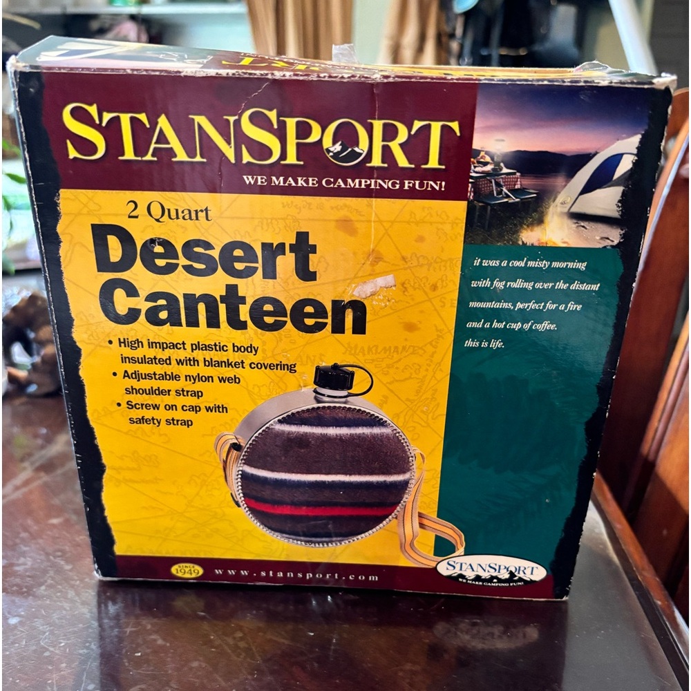 4 Quart Desert Water Canteen Camping Fishing Hiking Outdoor Survival - NEW